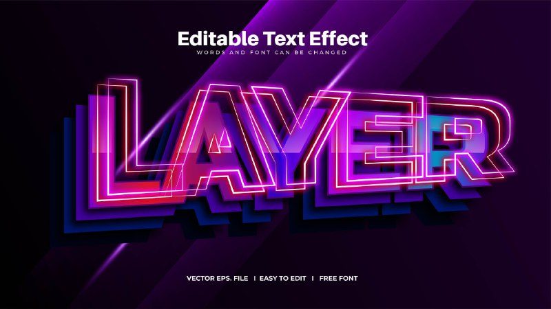 #Ai  #Text  #DownloadЭффект светящегося текстового слояФормат: EPS, JPG;Размер ф...