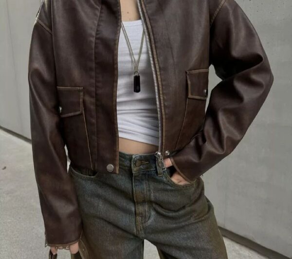 Бомбер кожаный  Идеальный выбор для тех, кто ценить не только моду, но и комфорт…