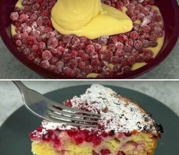 Быстрый пирог с замороженными ягодами — это настоящая находка для любителей вкус…