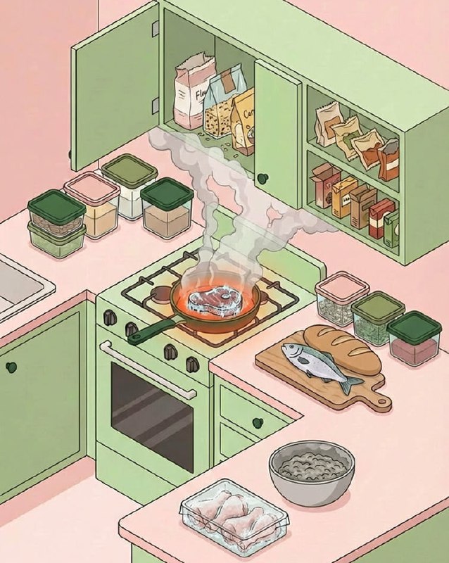 Что не так на кухне? Кулинарная задача для подписчиков Чтобы домашняя еда была в...