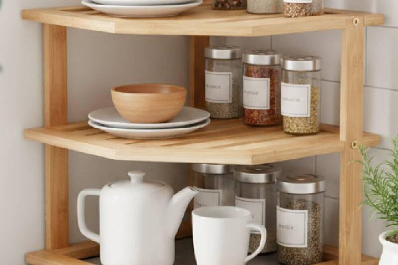 Деревянная подставка со скидкой 60%На ней удобно хранить специи, посуду, космети…