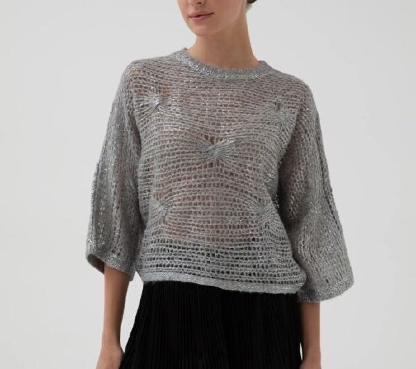 Джемпер с коротким цельновязанным рукавом от PesericoНесомненно, 90% успеха этой…