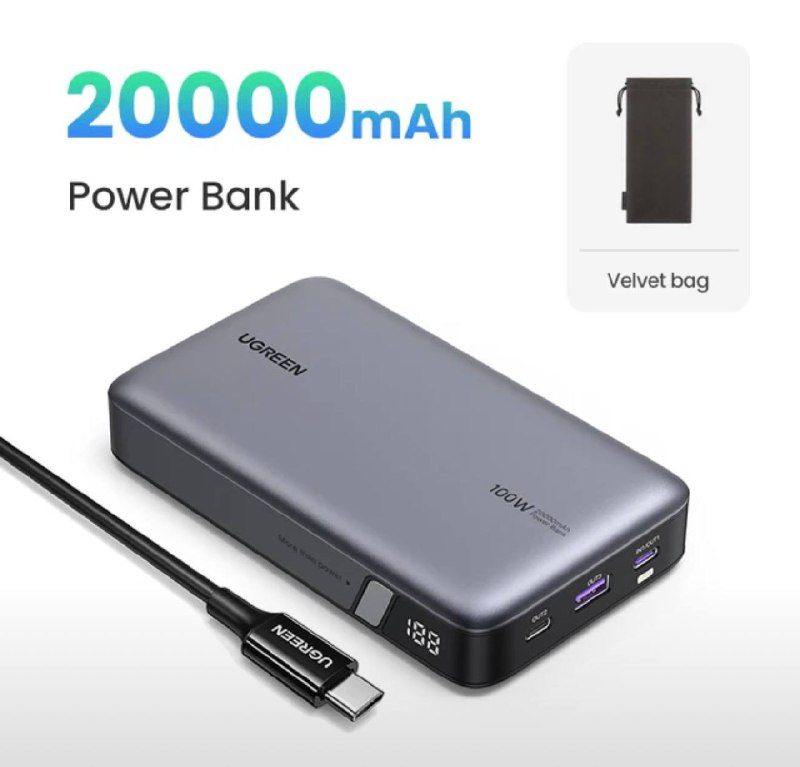Гаджеты UgreenСкидки на всё от зарядок до наушников до –70%1. Power Bank на 20’0...