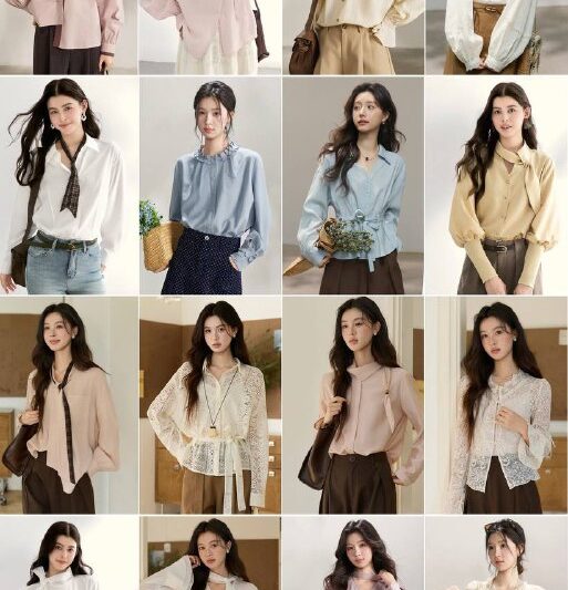 И конечно, блузки, рубашки мы особенно любим у Mishow, как обычного много всего …