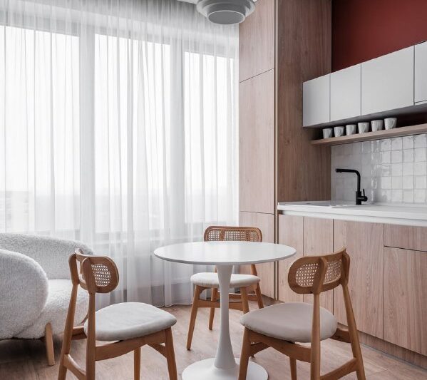 Интерьер однокомнатной квартиры в ЖК Серебряный фонтан в МосквеМетраж: 34 кв. м….