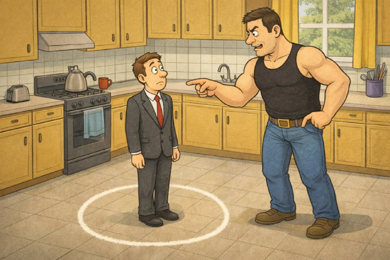 Муж возвращается домой раньше обычного и слышит крики из спальни.Он приоткрывает…