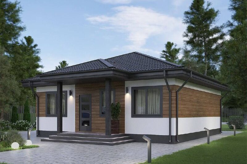 Одноэтажный домОбщая площадь: 80 кв.мПланировка:•Прихожая•Санузел•Три спальни•Ку…