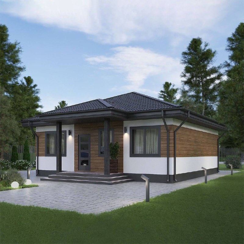 Одноэтажный домОбщая площадь: 80 кв.мПланировка:•Прихожая•Санузел•Три спальни•Ку...