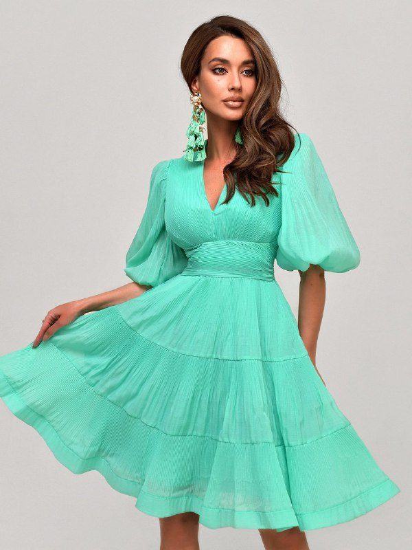 Красота какая нежная Красивое романтическое платье в яркой солнечной расцветке -...