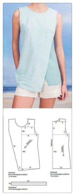 Летний топ на размер 36/38            Уроки шитья...